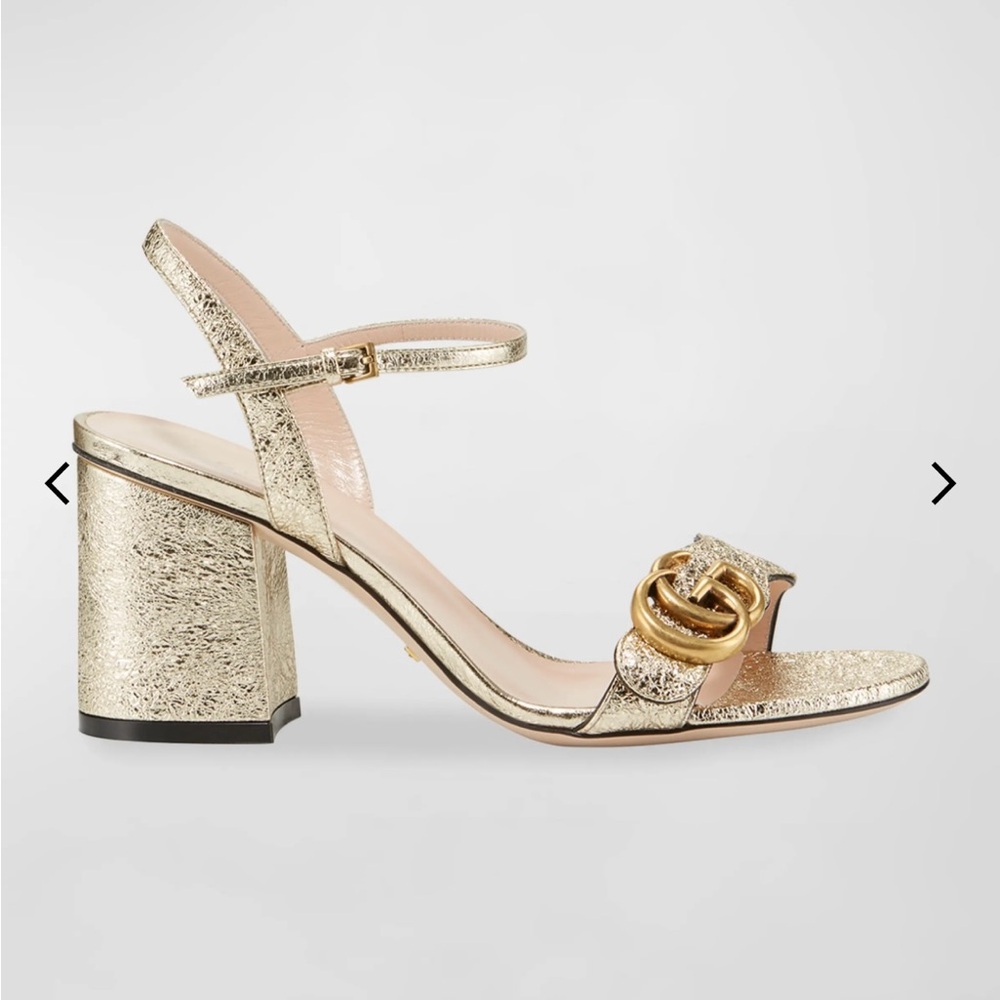 Gucci Metallic Gold Women's Sandals